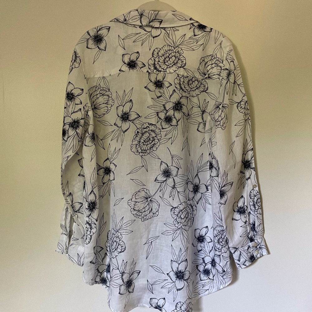 Lovely Rachel Ashwell 100% Linen Blouse - Picture 6 of 11